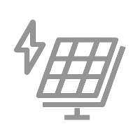 solar panel icon for renewable energy section